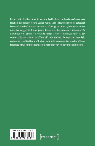 Buchcover und Innenansicht für das Buch: Biopolitics and Historic Justice