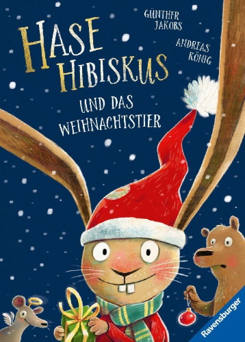 Buchcover und Innenansicht für das Buch: Hase Hibiskus und das Weihnachtstier
