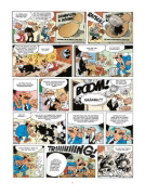 Buchcover und Innenansicht für das Buch: Mortadelo y Filemon: Los inventos del profesor bacterio