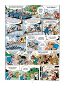 Buchcover und Innenansicht für das Buch: Mortadelo y Filemon: Los inventos del profesor bacterio