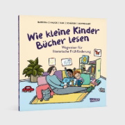 Buchcover und Innenansicht für das Buch: Wie kleine Kinder Bücher lesen