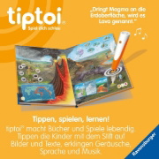 Buchcover und Innenansicht für das Buch: tiptoi® - Die Erde: Ozeane, Wetter und Vulkane