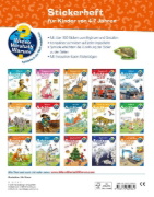 Buchcover und Innenansicht für das Buch: Wieso? Weshalb? Warum? Stickerheft: Heimische Tiere