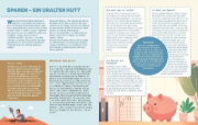 Buchcover und Innenansicht für das Buch: Geld für Kids erklärt