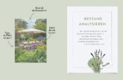 Buchcover und Innenansicht für das Buch: Gartenplanung so einfach wie noch nie