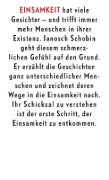 Buchcover und Innenansicht für das Buch: Zeiten der Einsamkeit