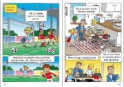 Buchcover und Innenansicht für das Buch: Leselöwen Comics 1. Klasse - Fußball, Tore, große Träume