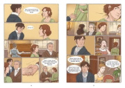 Buchcover und Innenansicht für das Buch: Stolz und Vorurteil - die Graphic Novel nach Jane Austen