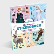 Buchcover und Innenansicht für das Buch: Disney Die Eiskönigin: Mein cooles Stickerbuch