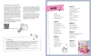 Buchcover und Innenansicht für das Buch: Die bunte Nähschule für Kinder I 19 Nähprojekte, Grundlagen & Übungen