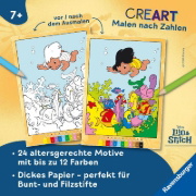 Buchcover und Innenansicht für das Buch: CreArt Malen nach Zahlen ab 7 Disney - Lilo & Stitch