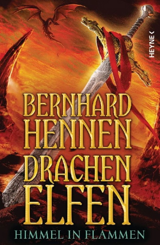 Buchcover und Innenansicht für das Buch: Drachenelfen 05 - Himmel in Flammen