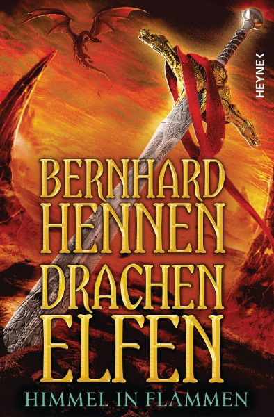 Buchcover und Innenansicht für das Buch: Drachenelfen 05 - Himmel in Flammen