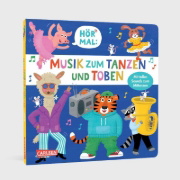 Buchcover und Innenansicht für das Buch: Hör mal (Soundbuch): Musik zum Tanzen und Toben