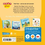 Buchcover und Innenansicht für das Buch: Baby Pixi (unkaputtbar) 114: Tolle Tiere