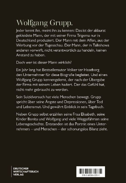 Buchcover und Innenansicht für das Buch: Wolfgang Grupp