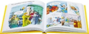 Buchcover und Innenansicht für das Buch: Comic-Reihe "Die Bibel im Bild". 50 Jahre-Jubiläumsausgabe. Kinderbuch-Klassiker ab 8 Jahren mit Geschichten aus dem Alten und Neuen Testament als Comics. 5 Sammelbände im Schuber