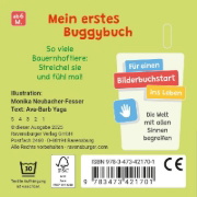 Buchcover und Innenansicht für das Buch: Mein erstes Buggybuch: Fühl mal! Bauernhoftiere