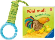 Buchcover und Innenansicht für das Buch: Mein erstes Buggybuch: Fühl mal! Bauernhoftiere