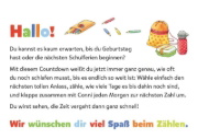 Buchcover und Innenansicht für das Buch: Countdown für die Schule mit Conni