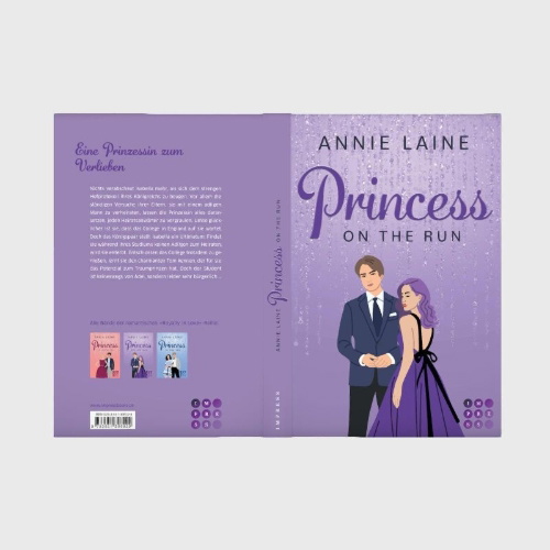 Buchcover und Innenansicht für das Buch: Princess on the Run (Royally in Love 2)