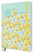 Buchcover und Innenansicht für das Buch: Mein Lehrerplaner A5+ - Hardcover - Lehrerkalender für das Schuljahr 2026/2027 - Zitronentanz