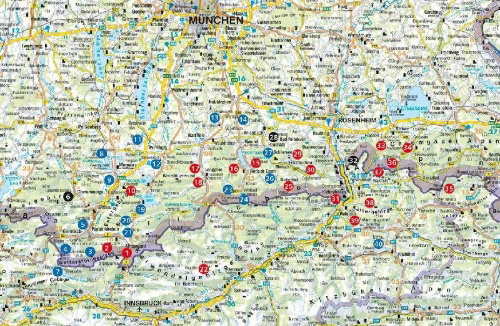 Buchcover und Innenansicht für das Buch: Leichte Wanderungen Münchner Berge