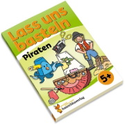Buchcover und Innenansicht für das Buch: Lass uns basteln - Bastelbuch ab 5 Jahre - Piraten
