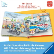 Buchcover und Innenansicht für das Buch: Hör mal hin - Tatütata! Wer kommt denn da? Einsatzfahrzeuge