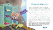 Buchcover und Innenansicht für das Buch: Die kleine Fledermaus Wegda: Wegda planscht los