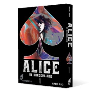 Buchcover und Innenansicht für das Buch: Imawa no Kuni no Alice