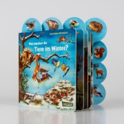 Buchcover und Innenansicht für das Buch: Was machen die Tiere im Winter?