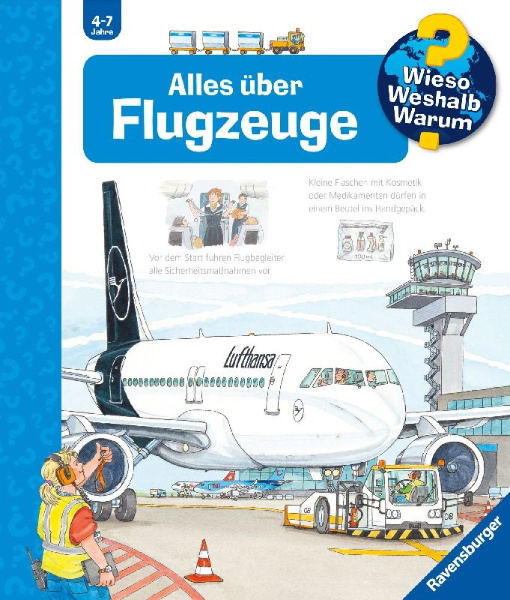 Buchcover und Innenansicht für das Buch: Wieso? Weshalb? Warum?, Band 20: Alles über Flugzeuge
