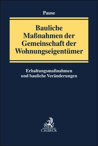 Buchcover und Innenansicht für das Buch: Bauliche Maßnahmen in der WEG