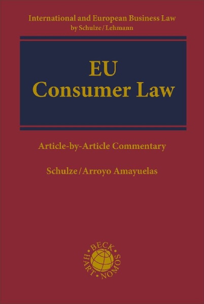 Buchcover und Innenansicht für das Buch: EU Consumer Law