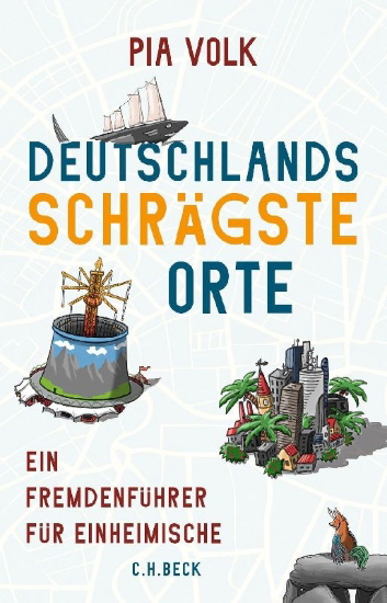 Buchcover und Innenansicht für das Buch: Deutschlands schrägste Orte