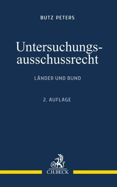 Buchcover und Innenansicht für das Buch: Untersuchungsausschussrecht