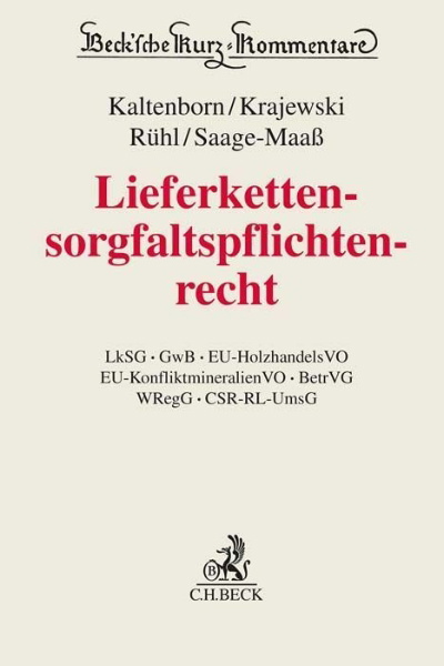 Buchcover und Innenansicht für das Buch: Lieferkettensorgfaltspflichtenrecht