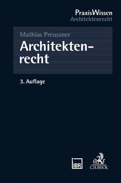 Buchcover und Innenansicht für das Buch: Architektenrecht