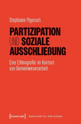 Buchcover und Innenansicht für das Buch: Partizipation und soziale Ausschließung