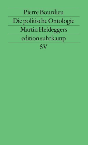 Buchcover und Innenansicht für das Buch: L'ontologie politique de Martin Heidegger