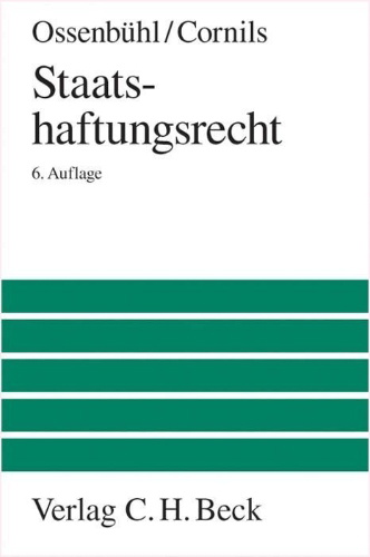 Buchcover und Innenansicht für das Buch: Staatshaftungsrecht