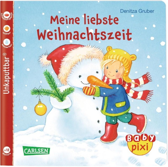 Buchcover und Innenansicht für das Buch: Baby Pixi 77: Meine liebste Weihnachtszeit