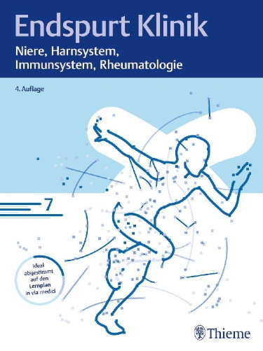 Buchcover und Innenansicht für das Buch: Endspurt Klinik: Niere, Harnsystem, Immunsystem, Rheumatologie
