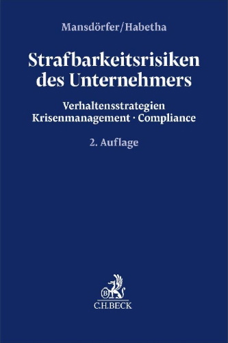Buchcover und Innenansicht für das Buch: Strafbarkeitsrisiken des Unternehmers