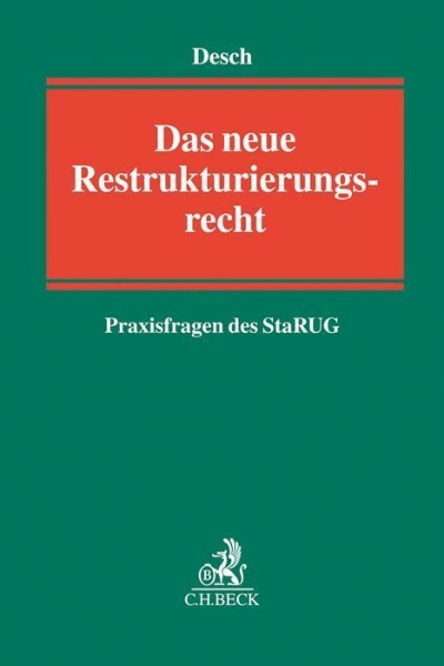 Buchcover und Innenansicht für das Buch: Das neue Restrukturierungsrecht