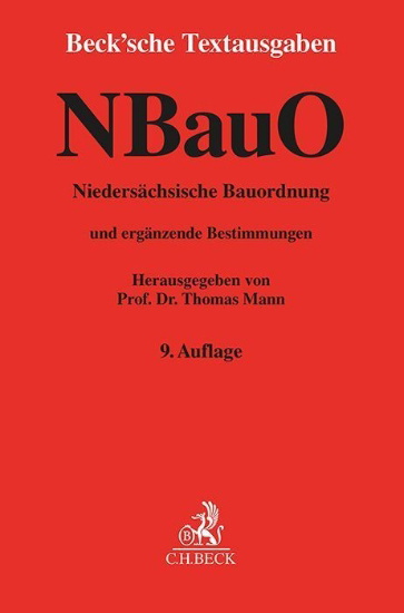 Buchcover und Innenansicht für das Buch: Niedersächsische Bauordnung. NBauO