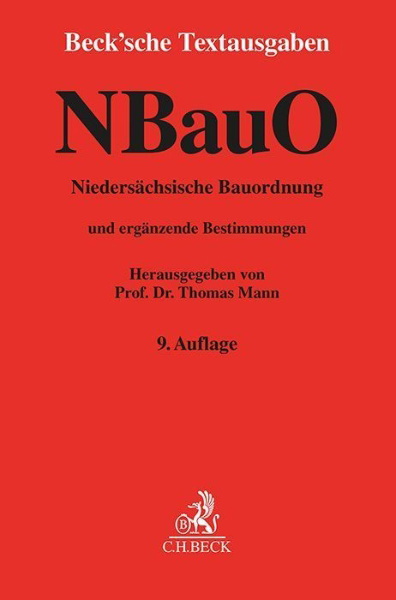 Buchcover und Innenansicht für das Buch: Niedersächsische Bauordnung. NBauO