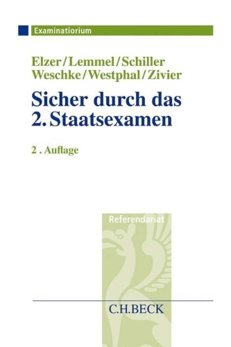 Buchcover und Innenansicht für das Buch: Sicher durch das 2. Staatsexamen