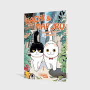 Buchcover und Innenansicht für das Buch: Tsure-neko Maruru to Hachi